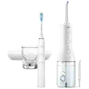 Philips Sonicare Power Flosser 3000 + Electric Toothbrush DiamondClean 9000 HX3886/41 EU