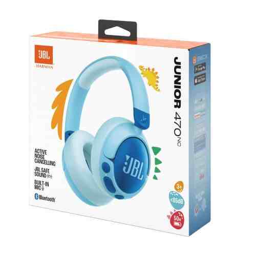 JBL JR470NC Bluetooth Wireless On-Ear Headphones for Kids Blue EU - Image 2