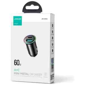Joyroom Car Charger Mini, C+U, 60W, Black (JR-CCN04)