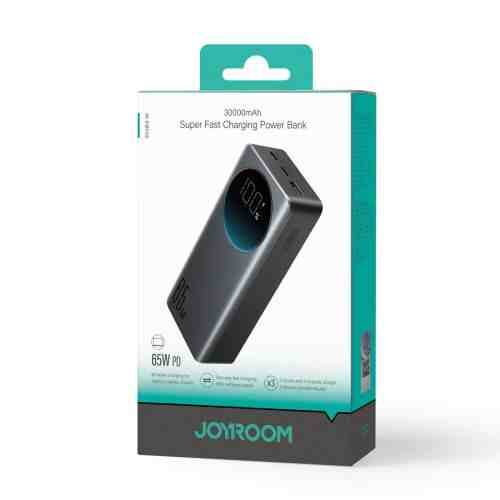 Joyroom Power Bank with Digital Display C+U+U, PD 65W, 30000 mAh, Black (JR-PBF05 Pro)