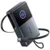 Joyroom Power Bank with Digital Display, C+U+U, PD 22.5W, 10000 mAh with Built-in Retractable Type-C cable (0.7m), Black (JR-PR1)