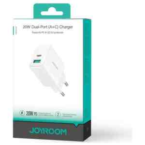 Joyroom Travel Charger C+U. PD 20W, QC 3.0, White (JR-TCF21)