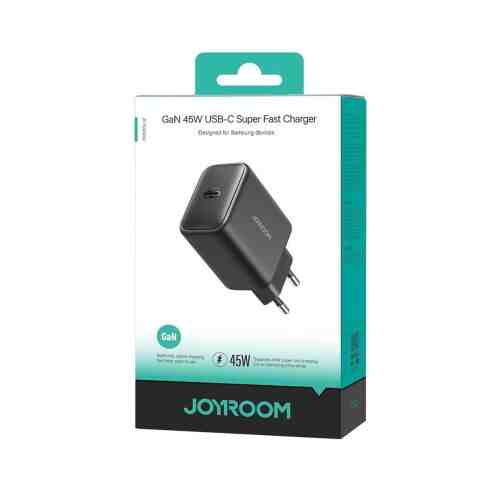 Joyroom Travel Charger GaN Fast Charger Type-C, 45W, PD 3.0, QC 3.0, SFC 2.0, PPS, Black (TCG13)