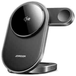 Joyroom Wireless Charger 3-in-1, for iPhone, Apple Watch and AirPods All Series Cable, 15W, Black (JR-W17)