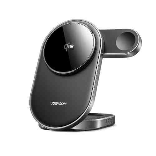 Joyroom Wireless Charger 3-in-1, for iPhone, Apple Watch and AirPods All Series Cable, 15W, Black (JR-W17)