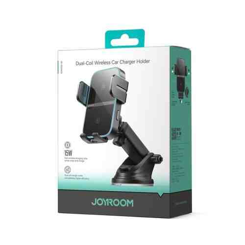 Joyroom Car Mount Magnetic Wireless Charger (Dashboard Version) 4.7 - 6.8 inch, 15W Max, with USB to Type-C cable, Black (JR-ZS246S)