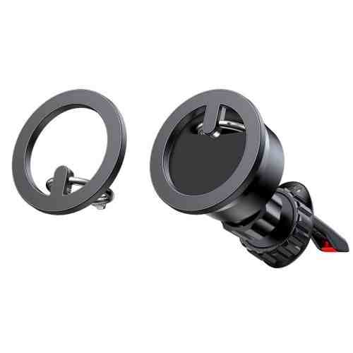 Joyroom Car Mount Magnetict Multifunctional Kit for Air Outlet (Car Holder, Magnetic Ring, Magnetic Cap) Black (JR-ZS294) - Image 3