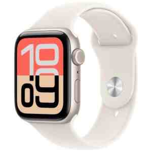 Apple Watch SE 3 (2025) GPS 44mm Starlight Alu Case, Starlight Sport Band M/L EU MEHJ4
