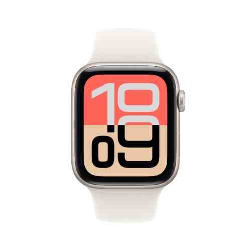 Apple Watch SE 3 (2025) GPS 44mm Starlight Alu Case, Starlight Sport Band M/L EU MEHJ4 - Image 3