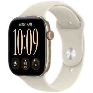 Apple Watch Series 12 (2026) GPS 42mm Light Gold Alu Case, Sand Sport Band S/M EU MJED4