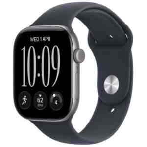 Apple Watch Series 12 (2026) GPS 46mm Space Gray Alu Case, Navy Blue Sport Band S/M EU MJEH4 - ONLY BOX DAMAGE