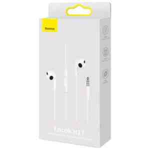 Baseus Earphone Encok H17 in-ear wired earphone with 3.5mm jack wired headphones White (NGCR020002)