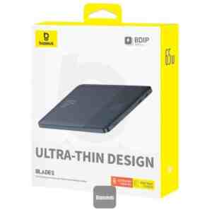 Baseus Power Bank Blade2 with Digital Display, Fast Charge, C+C, Ultra-thin edition, PD, QC, SCP, FCP, 65W, 12000 mAh Black (P10063801323-00)