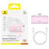 Baseus Power Bank Compact Fast charge Type-C inlet + Lightning outlet (with C+C cable) PD20W, 5000 mAh, Pink (P10068307413-00)