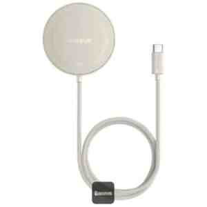 Baseus Wireless Charger Simple Mini4 Magnetic Qi2 15W with Built-in Type-C Cable, Gold (P10273300G21-00)
