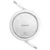 Baseus Cable Type-C - Type-C Free2Draw Reatractable 480mb/s, 100W, 1m, White (P10364500211-00)