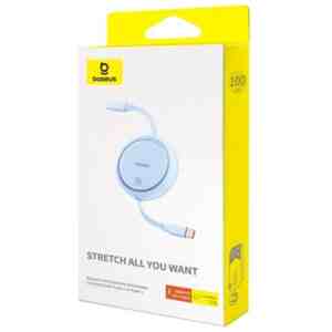Baseus Cable Type-C - Type-C Free2Draw Reatractable 480mb/s, 100W, 1m, Blue (P10364500311-00)