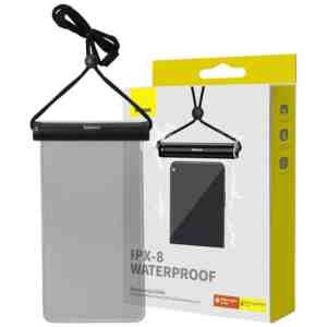 Baseus AquaGlide Universal Waterproof Case IPX8 up to 7.2 inch Phone, Black/ Transparent (BS-PC030)