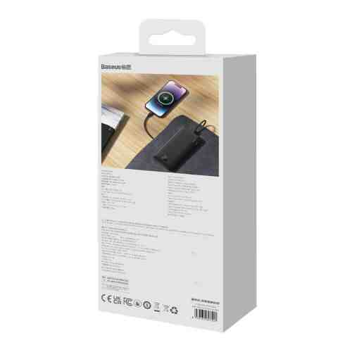 Baseus Power Bank Airpow, C+U, 20W, 10000 mAh, with Baseus Simple Series Type-C, 0.30m Cable, Black EU (PPQD090001) - Image 3