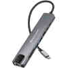 Powertech PT-1537 USB-C Docking Station 8 θυρών με HDMI και Ethernet RJ45