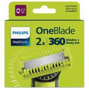 Philips Shaver OneBlade 360 Replacement Blades QP624/50 (2pcs) Gray Eu