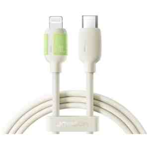 Joyroom Type-C - Lightning Fluorescent Series Cable A53, 30W, 2m, Beige (S-A53)