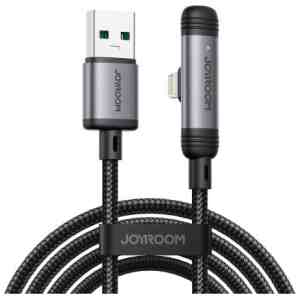 Joyroom USB - Lightning EnjoyX Series 90 Degree Cable A56, 3A, 480mb/s, 1.2m, Black (S-A56)