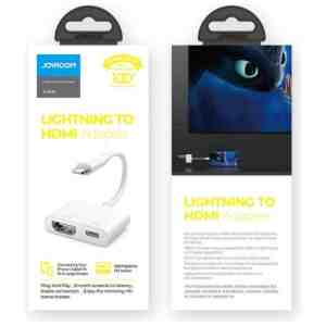 Joyroom Converter Lightning (male) to Digital HDMI (female) + Lightning (female), FullHD 1080p, 60Hz, White (S-H141)