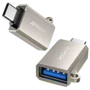 Joyroom Adapter, Male Type-C 3.2 to Female USB with Lanyard Eyelet, Silver (S-H151)