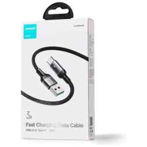 Joyroom USB - Type-C Data Cable, 3A, 1.2m, Black (S-UC027A10)
