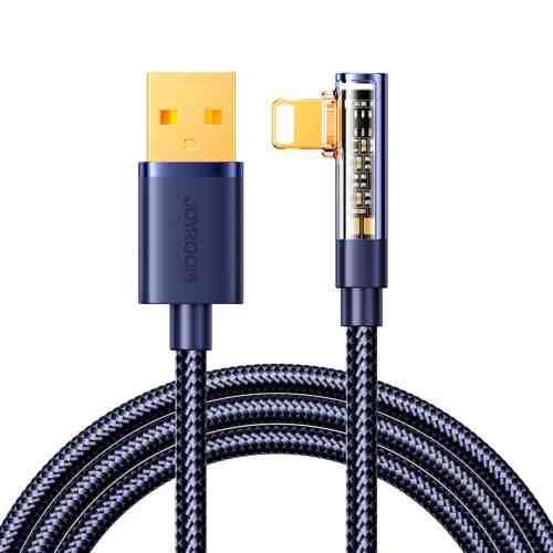 Joyroom Gaming Cable Lightning (Angled) - USB (Straight) cable 2.4A, 480mb/s, 1.2m, Blue (S-UL012A6)