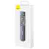 Baseus Laser Wireless Presenter Orange Dot Remote controller (Red Laser)(Charging version) 100m remote, Dual Interface, Gray (WKCD000013) - Image 2