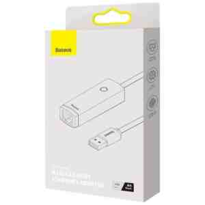Baseus Network Adapter Lite Series Ethernet Adapter USB-A to RJ45 LAN Port (100Mbps) Black (WKQX000001)