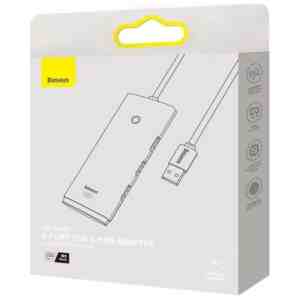 Baseus HUB Lite Series 4-in-1 adapter (USB-A to 4xUSB-A 3.0 5Gb/s) cable 2m, Black (WKQX030201)