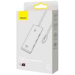 Baseus HUB Lite Series 4-in-1 adapter (Type-C to 4xUSB-A 3.0 5Gb/s) cable 0.25m, black (WKQX030301)