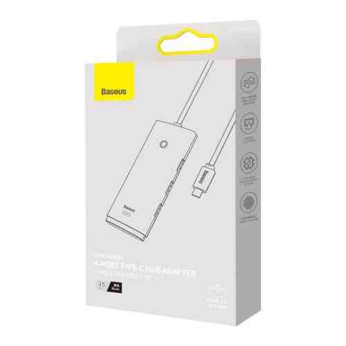 Baseus HUB Lite Series 4-in-1 adapter (Type-C to 4xUSB-A 3.0 5Gb/s) cable 0.25m, black (WKQX030301) - Image 2