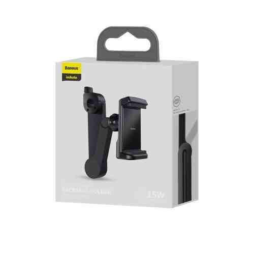 Baseus Car Mount Wireless Charger Energy Storage Backseat phone holder 15W Black (WXHZ-01) - Image 2